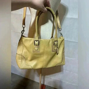 Coach Hamilton Tan Camel Leather Tote Bag w/ Strap & Fob D1093-F13811 *CLEAN*